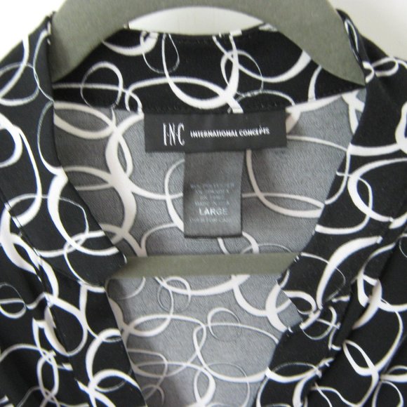 Black and White INC International Concepts Blouse - Picture 3 of 6